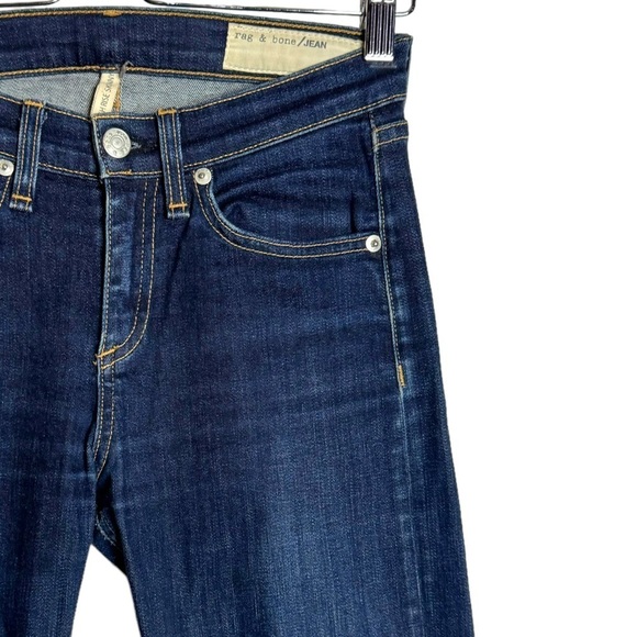 Rag and Bone High Rise Skinny Leg Jeans Dark Blue Wash Stretch Denim 25 - Picture 8 of 16